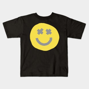 Happy Smiley Face with X Eyes Kids T-Shirt